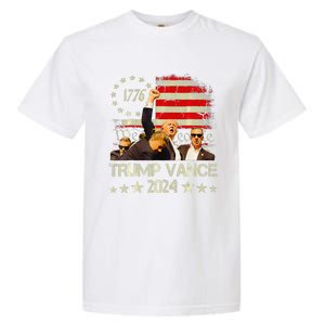 Trump Vance 2024 Donald Trump J.D. Vance Take America Back Garment-Dyed Heavyweight T-Shirt