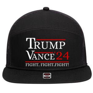 Trump Vance 24 Trump Fight 7 Panel Mesh Trucker Snapback Hat