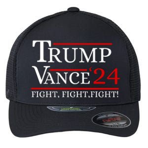 Trump Vance 24 Trump Fight Flexfit Unipanel Trucker Cap