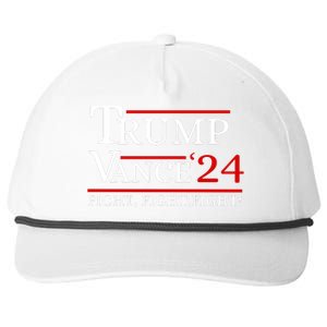 Trump Vance 24 Trump Fight Snapback Five-Panel Rope Hat