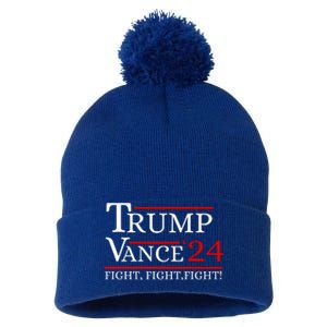 Trump Vance 24 Trump Fight Pom Pom 12in Knit Beanie