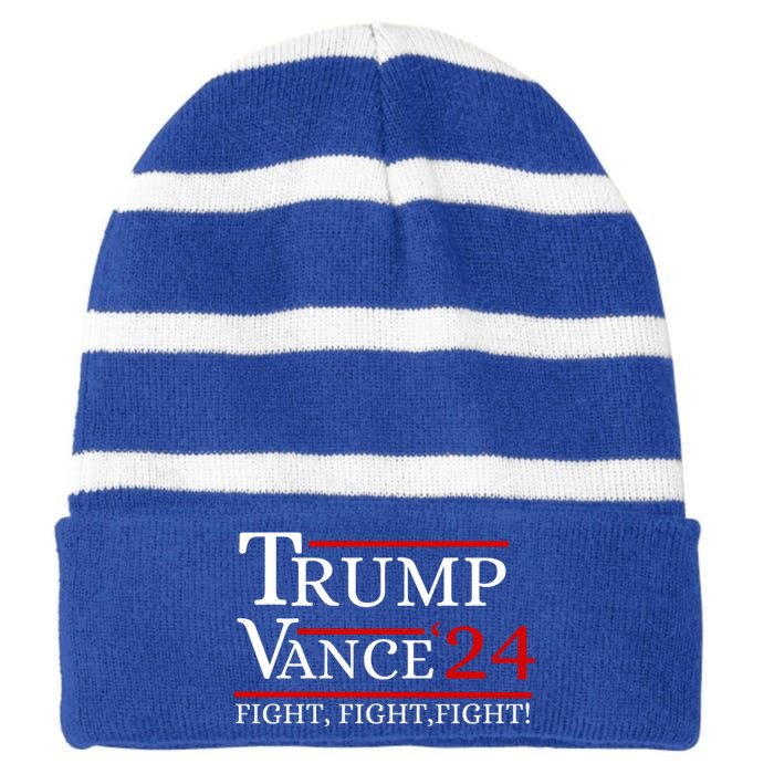 Trump Vance 24 Trump Fight Striped Beanie with Solid Band