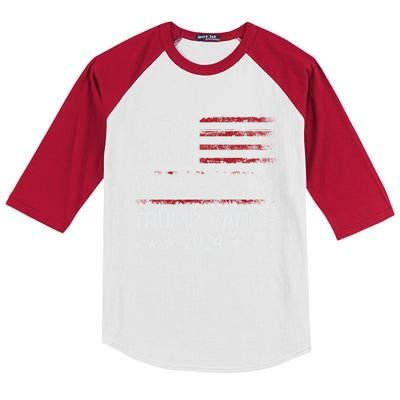 Trump Vance 2024 President Kids Colorblock Raglan Jersey