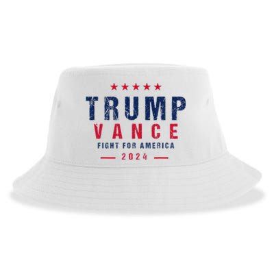 Trump Vance 2024 Flag Usa President Election Patriotic Sustainable Bucket Hat