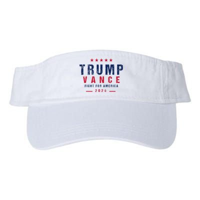 Trump Vance 2024 Flag Usa President Election Patriotic Valucap Bio-Washed Visor