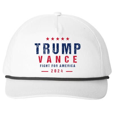 Trump Vance 2024 Flag Usa President Election Patriotic Snapback Five-Panel Rope Hat