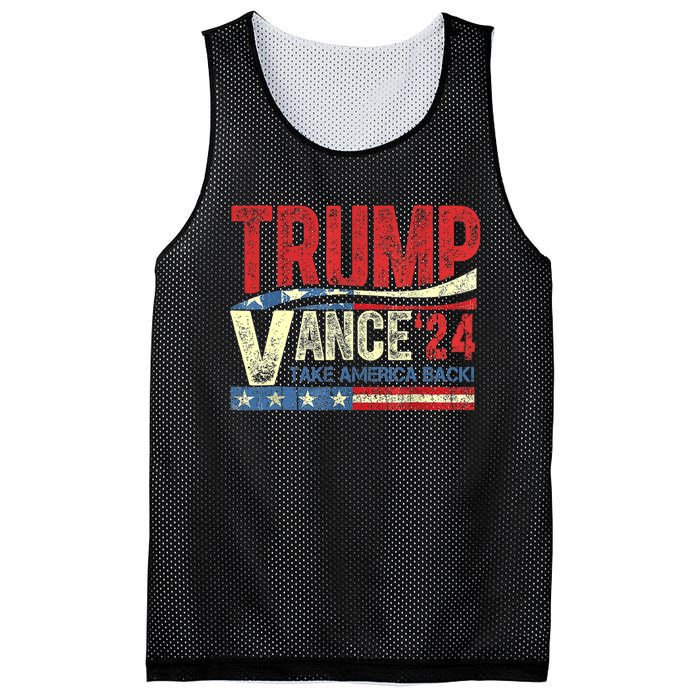 Trump Vance 24 Vintage 2024 Mesh Reversible Basketball Jersey Tank