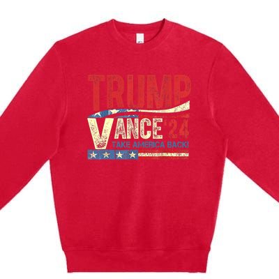 Trump Vance 24 Vintage 2024 Premium Crewneck Sweatshirt