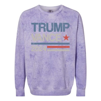 Trump Vance 2024 President Trump Supporter Reelection Meaningful Gift Colorblast Crewneck Sweatshirt