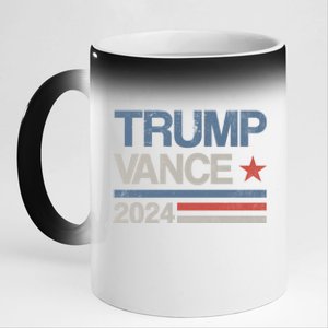 Trump Vance 2024 President Trump Supporter Reelection Meaningful Gift 11oz Black Color Changing Mug