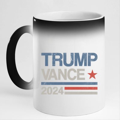 Trump Vance 2024 President Trump Supporter Reelection Meaningful Gift 11oz Black Color Changing Mug