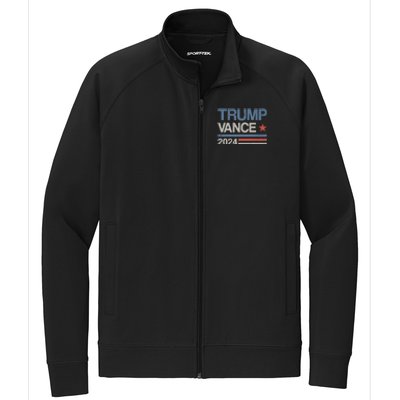 Trump Vance 2024 President Trump Supporter Reelection Meaningful Gift Stretch Full-Zip Cadet Jacket