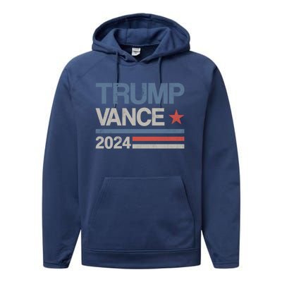 Trump Vance 2024 President Trump Supporter Reelection Meaningful Gift Performance Fleece Hoodie