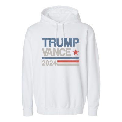 Trump Vance 2024 President Trump Supporter Reelection Meaningful Gift Garment-Dyed Fleece Hoodie