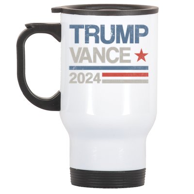 Trump Vance 2024 President Trump Supporter Reelection Meaningful Gift Stainless Steel Travel Mug