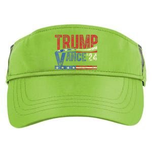 Trump Vance 2024 Retro Stripe Trump Jd Vance Adult Drive Performance Visor