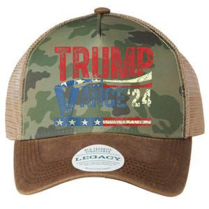 Trump Vance 2024 Retro Stripe Trump Jd Vance Legacy Tie Dye Trucker Hat