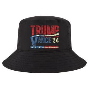 Trump Vance 2024 Retro Stripe Trump Jd Vance Cool Comfort Performance Bucket Hat