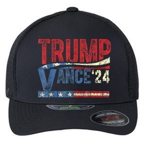 Trump Vance 2024 Retro Stripe Trump Jd Vance Flexfit Unipanel Trucker Cap