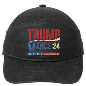 Trump Vance 2024 Retro Stripe Trump Jd Vance 7-Panel Snapback Hat