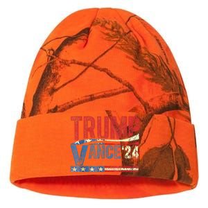 Trump Vance 2024 Retro Stripe Trump Jd Vance Kati Licensed 12" Camo Beanie