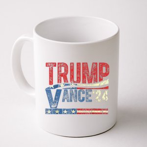 Trump Vance 2024 Retro Stripe Trump Jd Vance Coffee Mug