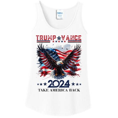 Trump Vance 2024 Take America Back Eagle Flag Ladies Essential Tank