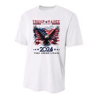 Trump Vance 2024 Take America Back Eagle Flag Youth Performance Sprint T-Shirt