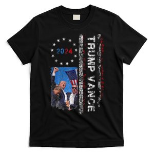 Trump Vance 2024 Retro Stripe Trump Jd Vance T-Shirt