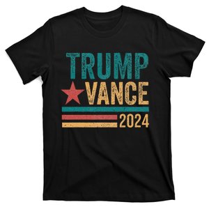 Trump Vance 2024 Retro Stripe Trump Jd Vance T-Shirt