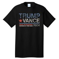 Trump Vance 2024 Retro Stripe Trump Jd Vance Tall T-Shirt