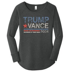 Trump Vance 2024 Retro Stripe Trump Jd Vance Women's Perfect Tri Tunic Long Sleeve Shirt