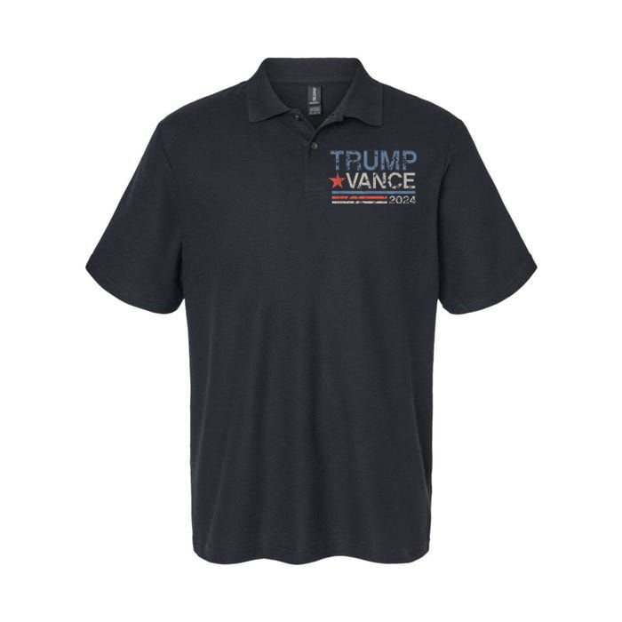 Trump Vance 2024 Retro Stripe Trump Jd Vance Softstyle Adult Sport Polo