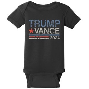 Trump Vance 2024 Retro Stripe Trump Jd Vance Baby Bodysuit