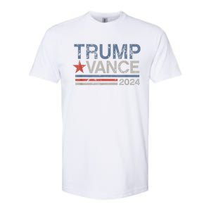 Trump Vance 2024 Retro Stripe Trump Jd Vance Softstyle CVC T-Shirt