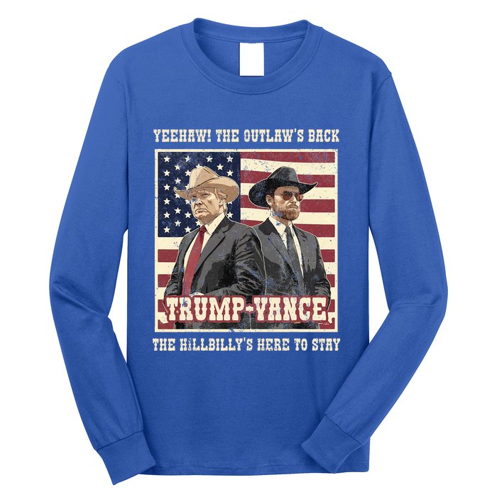 Trump Vance 2024 Outlaw Hillbily Won Inauguration Long Sleeve Shirt