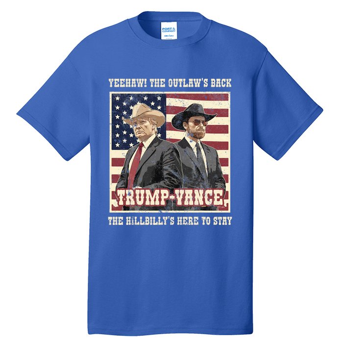 Trump Vance 2024 Outlaw Hillbily Won Inauguration Tall T-Shirt