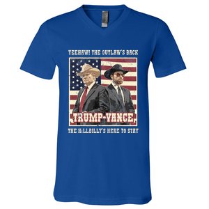 Trump Vance 2024 Outlaw Hillbily Won Inauguration V-Neck T-Shirt