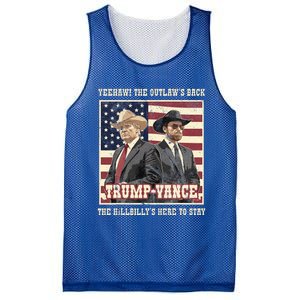 Trump Vance 2024 Outlaw Hillbily Won Inauguration Mesh Reversible Basketball Jersey Tank