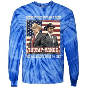 Trump Vance 2024 Outlaw Hillbily Won Inauguration Tie-Dye Long Sleeve Shirt