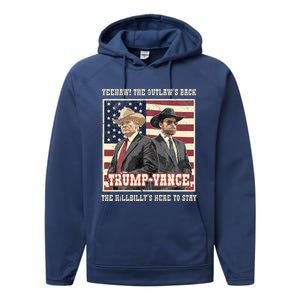 Trump Vance 2024 Outlaw Hillbily Won Inauguration Performance Fleece Hoodie