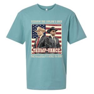 Trump Vance 2024 Outlaw Hillbily Won Inauguration Sueded Cloud Jersey T-Shirt