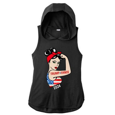 Trump Vance 2024 Vp Vice President America Election Women Ladies PosiCharge Tri-Blend Wicking Draft Hoodie Tank