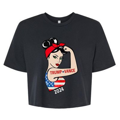 Trump Vance 2024 Vp Vice President America Election Women Bella+Canvas Jersey Crop Tee