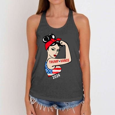 Trump Vance 2024 Vp Vice President America Election Women Women's Knotted Racerback Tank