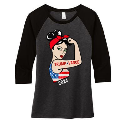 Trump Vance 2024 Vp Vice President America Election Women Women's Tri-Blend 3/4-Sleeve Raglan Shirt