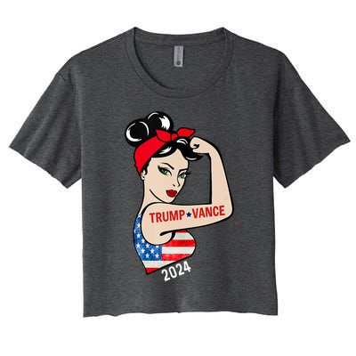 Trump Vance 2024 Vp Vice President America Election Women Women's Crop Top Tee