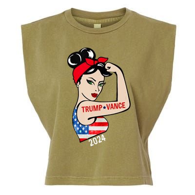 Trump Vance 2024 Vp Vice President America Election Women Garment-Dyed Women's Muscle Tee