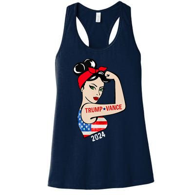 Trump Vance 2024 Vp Vice President America Election Women Women's Racerback Tank