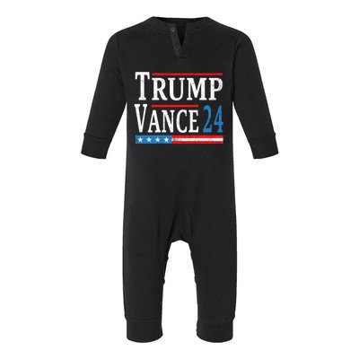 Trump Vance 2024 President Trump Supporter Reelection Infant Fleece One Piece